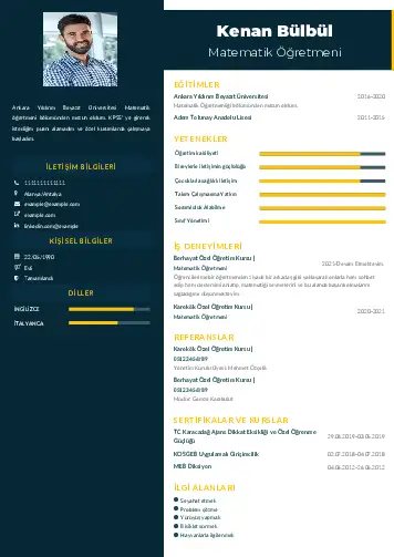 Öğretmen Cv Örnekleri cv indir
